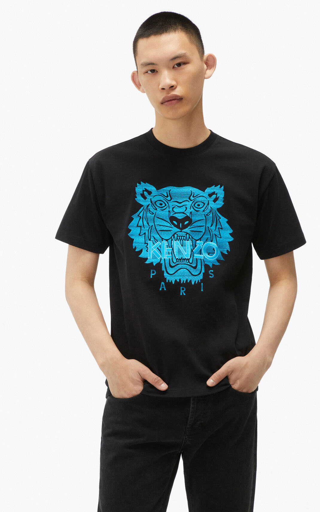 Camisetas Kenzo Tiger loose fitting Hombre Negras - SKU.3011809